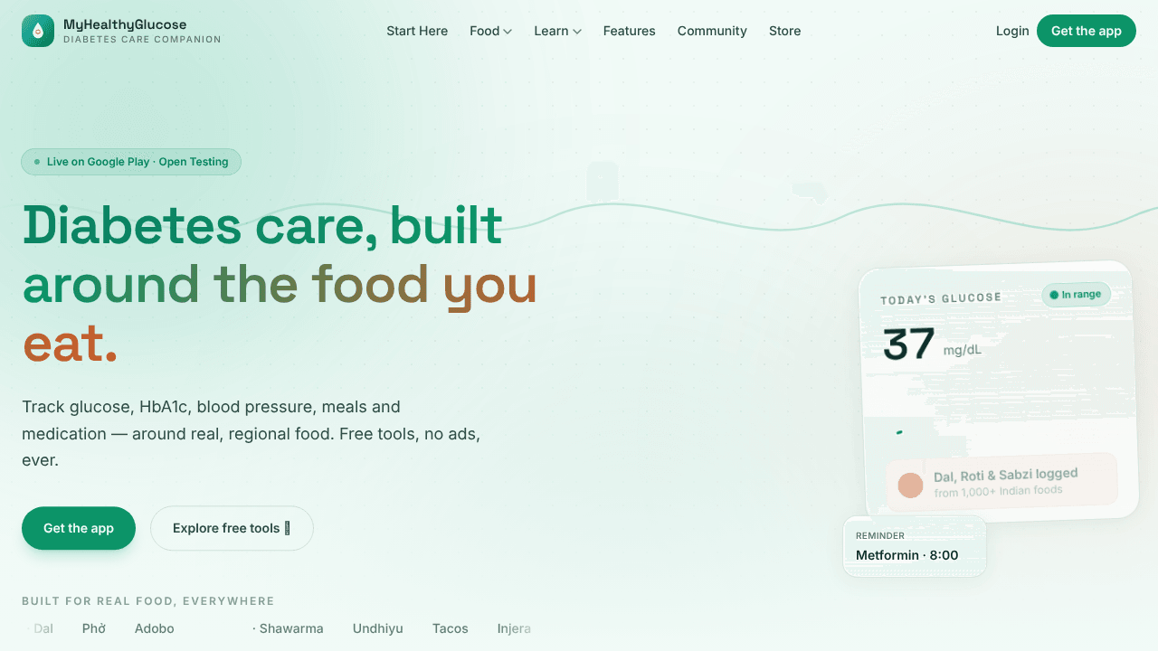 MyHealthyGlucose - Diabetes Tracker