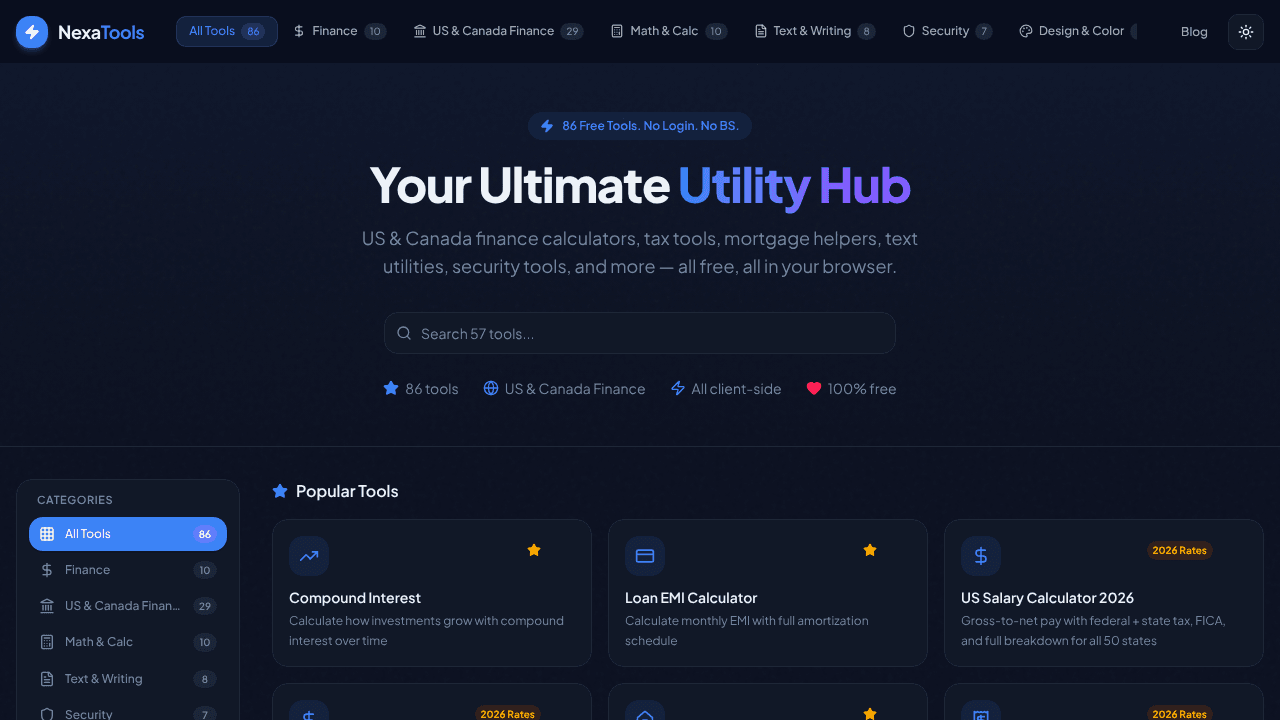 NexaTools — Free Online Tools