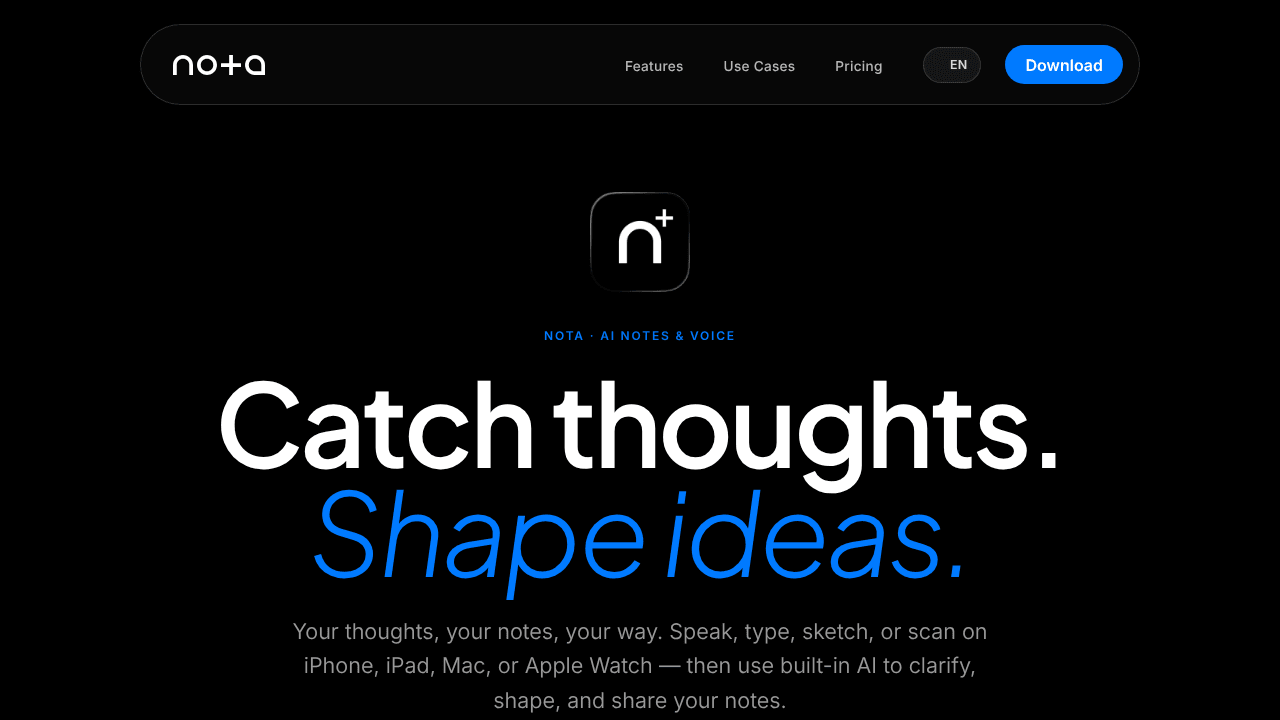 Nota: AI Notes & Voice