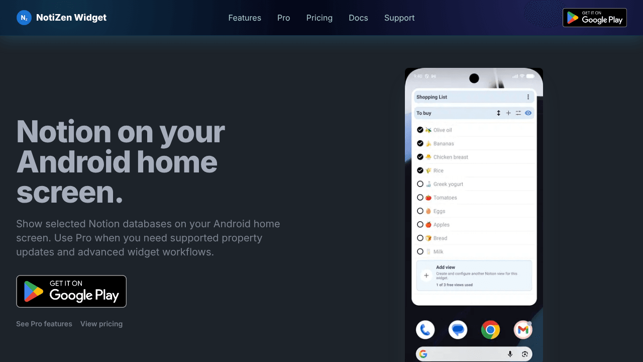 NotiZen Widget