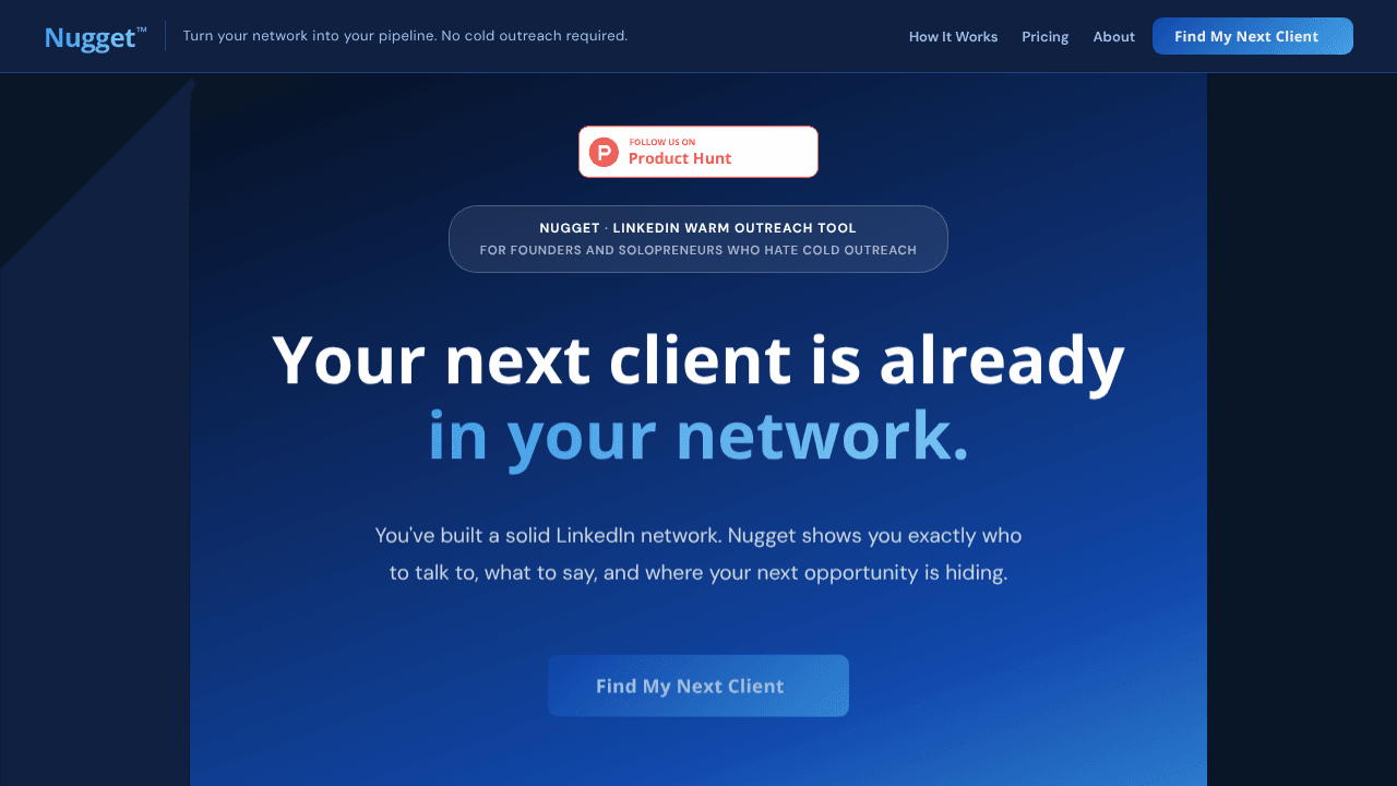 Nugget — LinkedIn Warm Outreach Tool