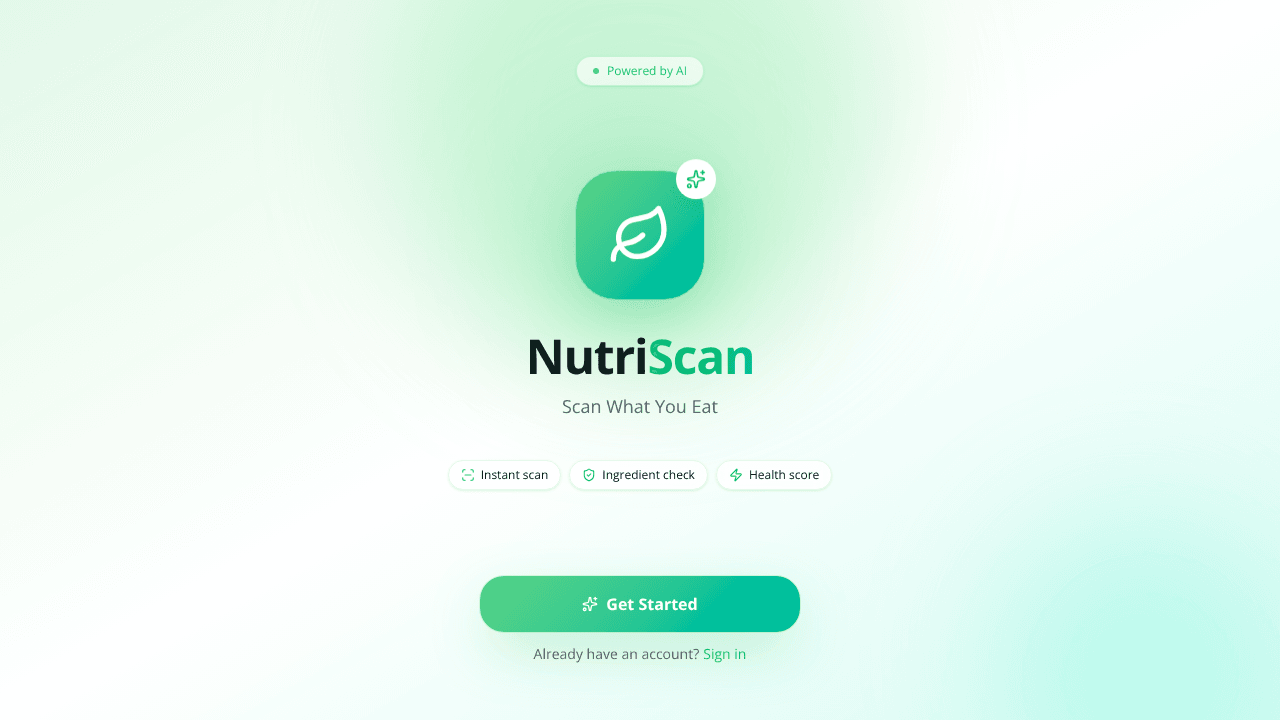 NutriScan AI Health