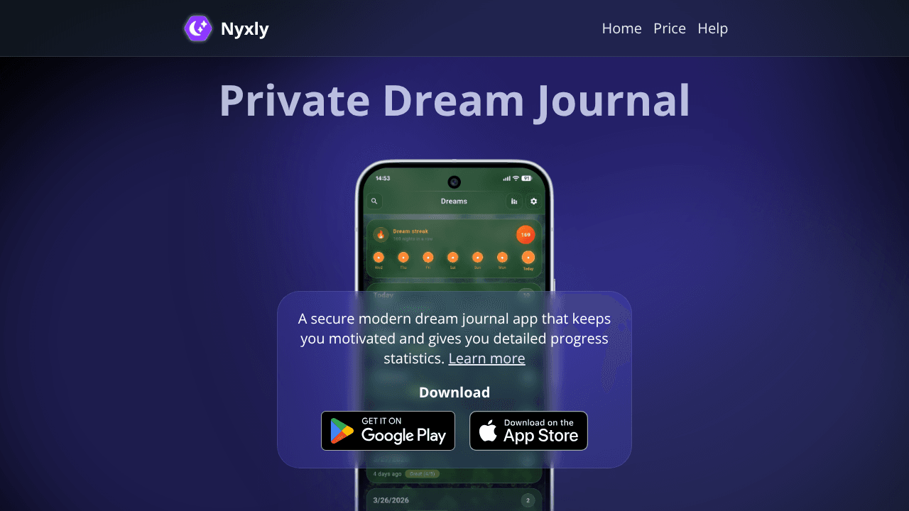 Nyxly: Private Dream Journal