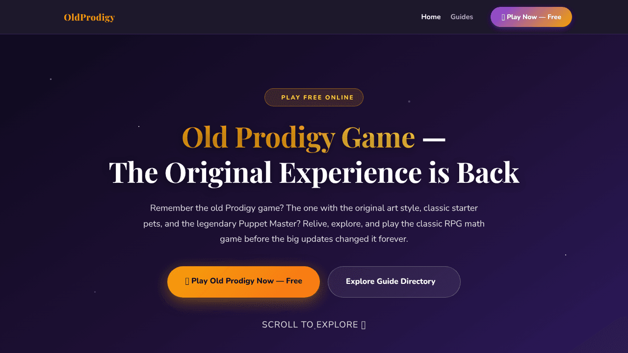 Old Prodigy Game