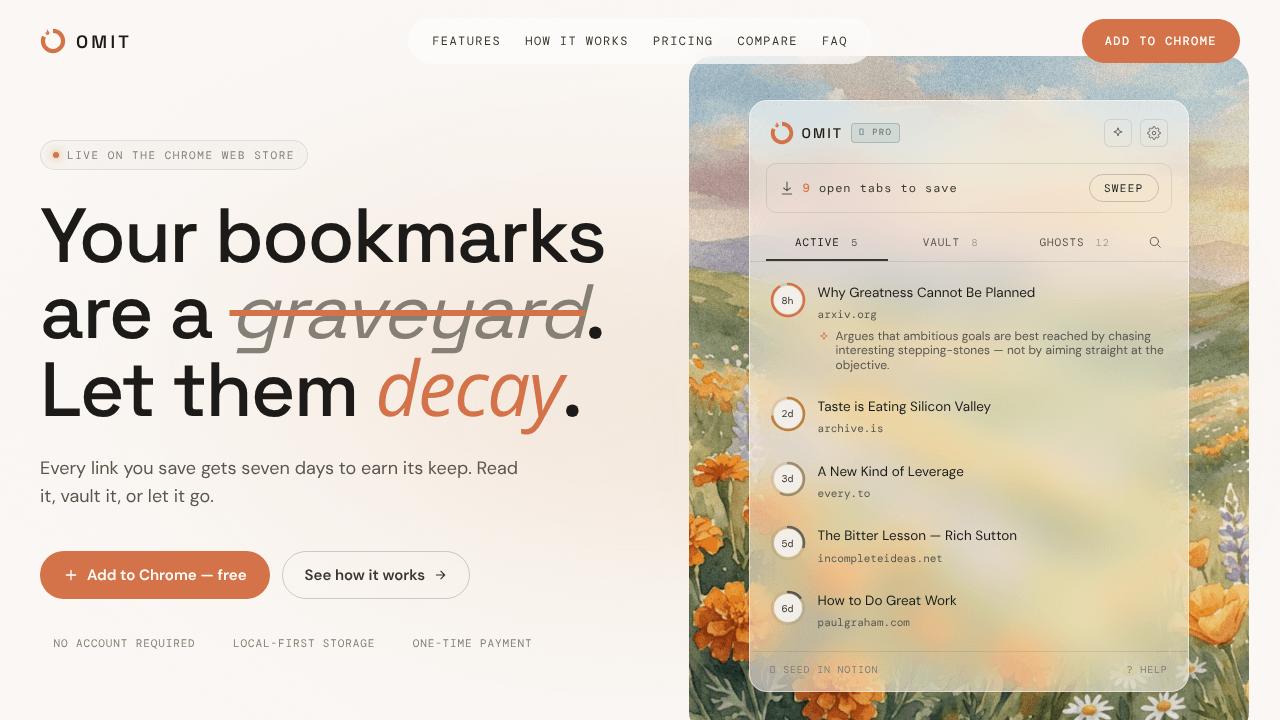 Omit - Self-destructing bookmarks
