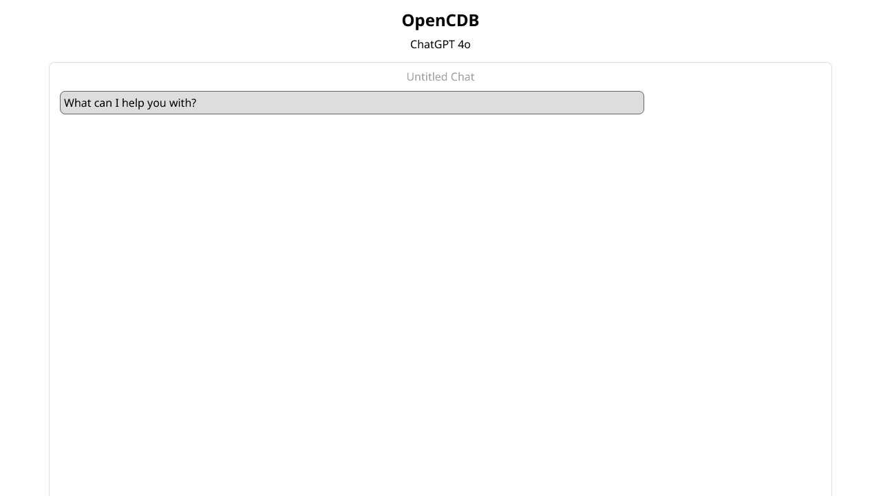 OpenCDB