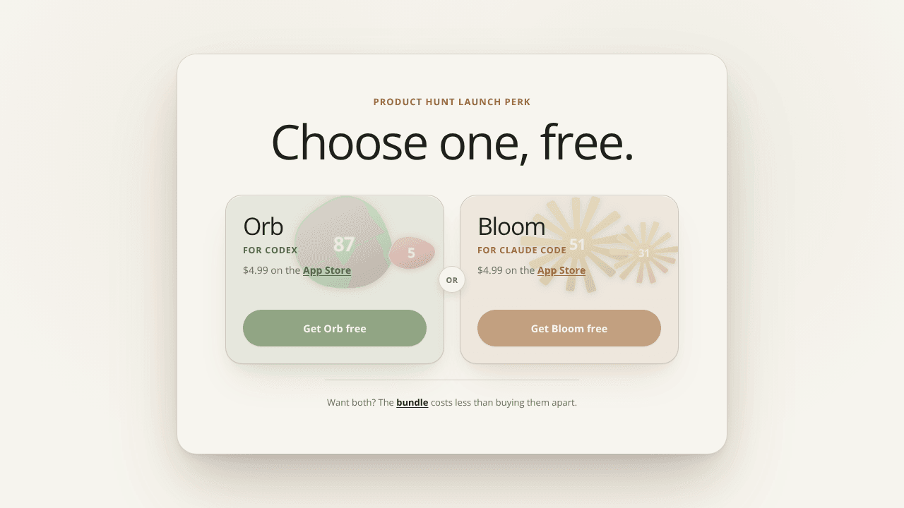 Orb & Bloom: Cute AI Usage Limits