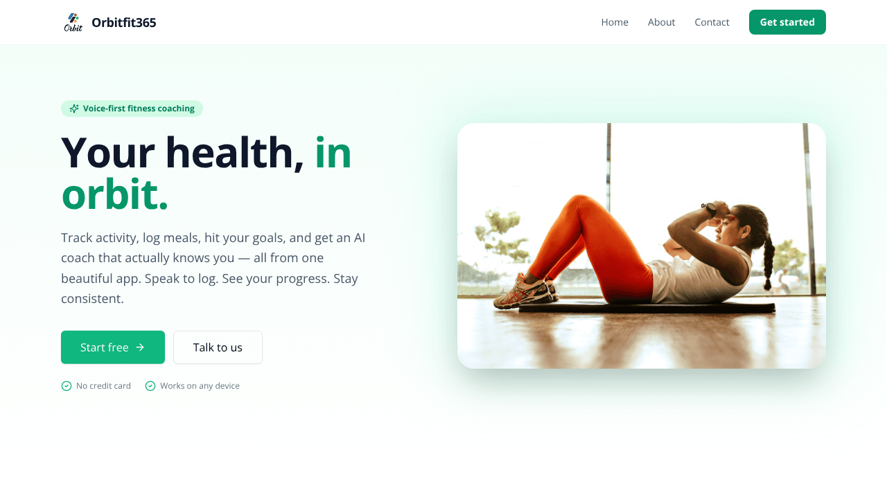 Orbitfit365 — Your health buddy