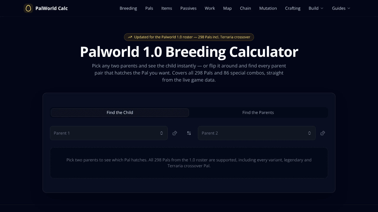 PalWorld Calculator