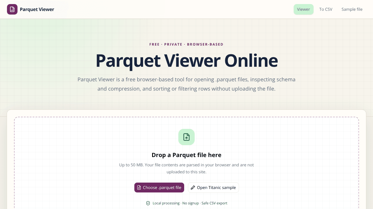 Parquet Viewer