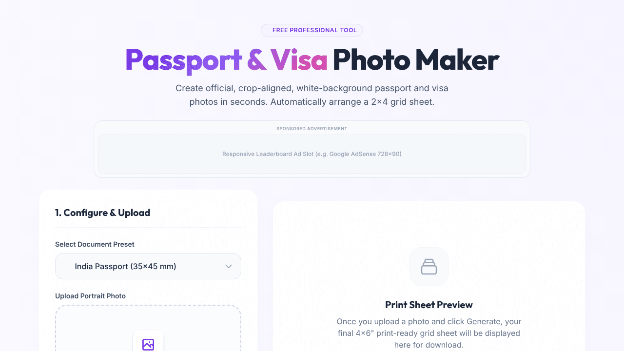 PassPicGo - Free Passport Photo Maker