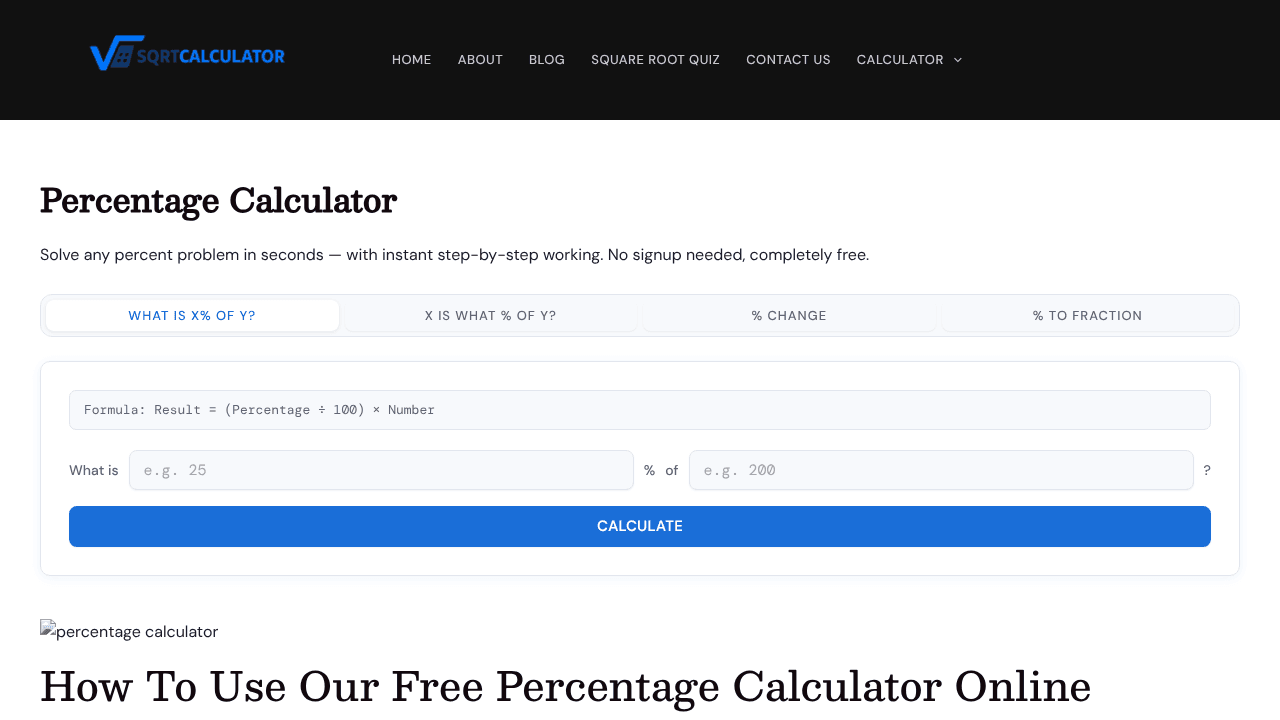 Percentage Calculator