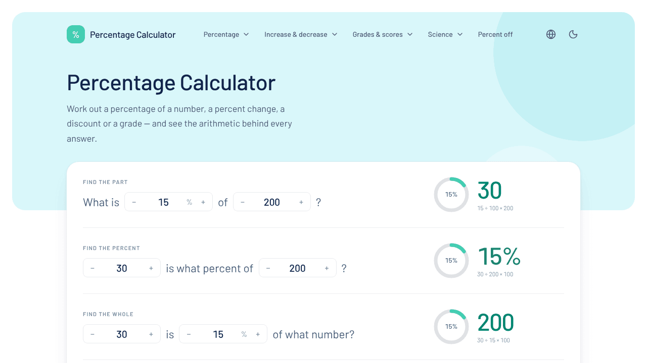 PercentageCalcs