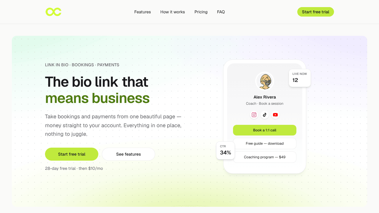 Persocia - bio link that means business