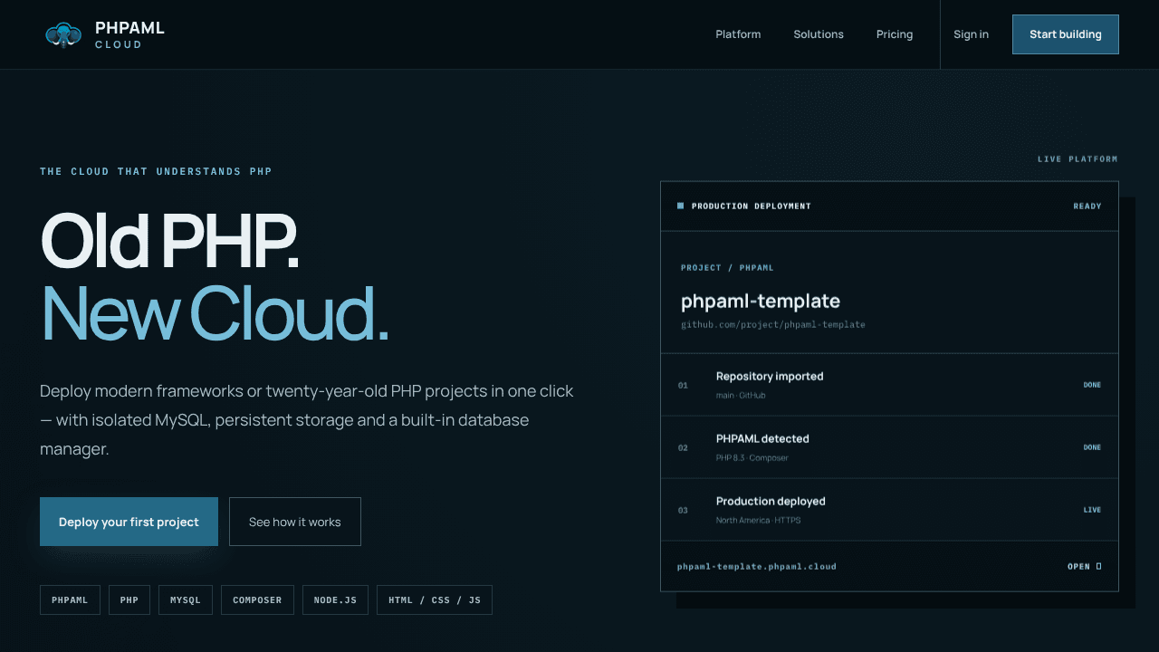 PHPAML Cloud