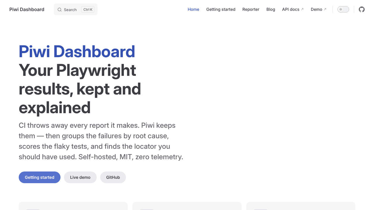 Piwi Dashboard