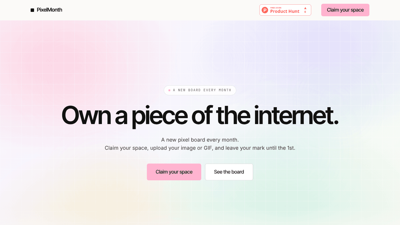 Pixel Board - New board every month 