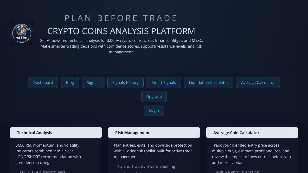 Plan Before Trade