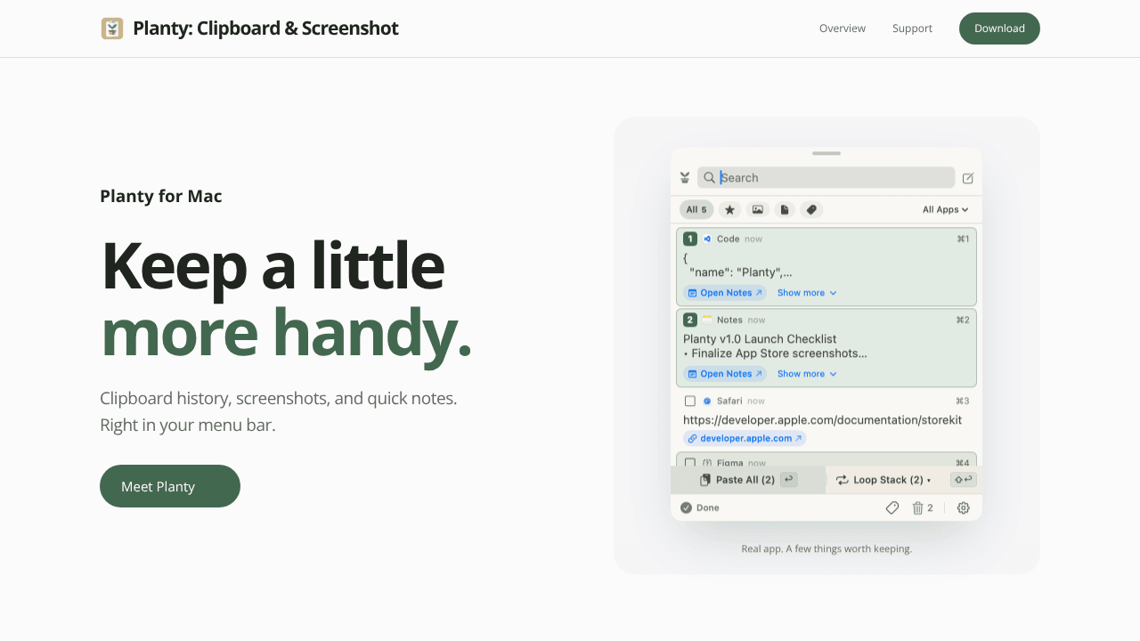 Planty: Clipboard & Screenshot