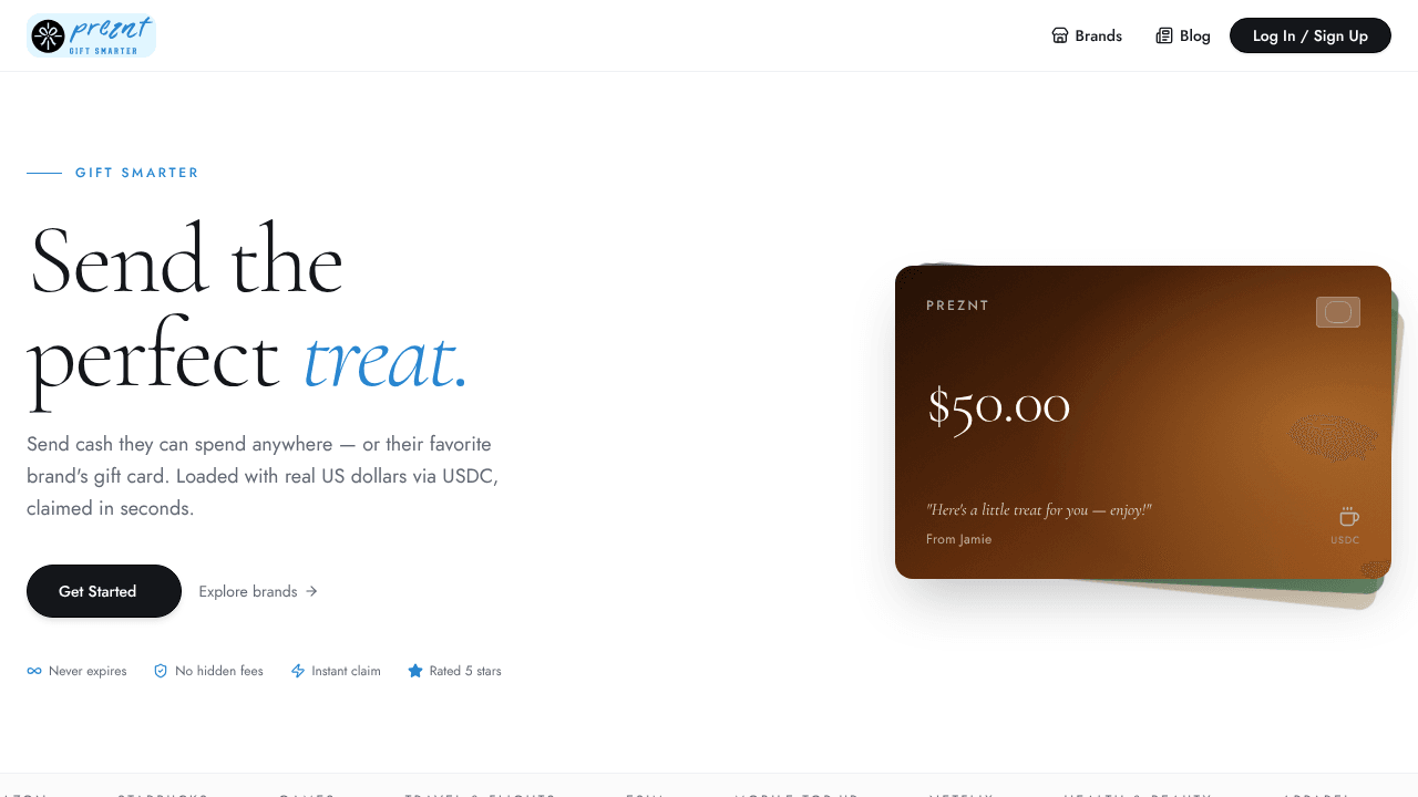 Preznt — Send the perfect gift