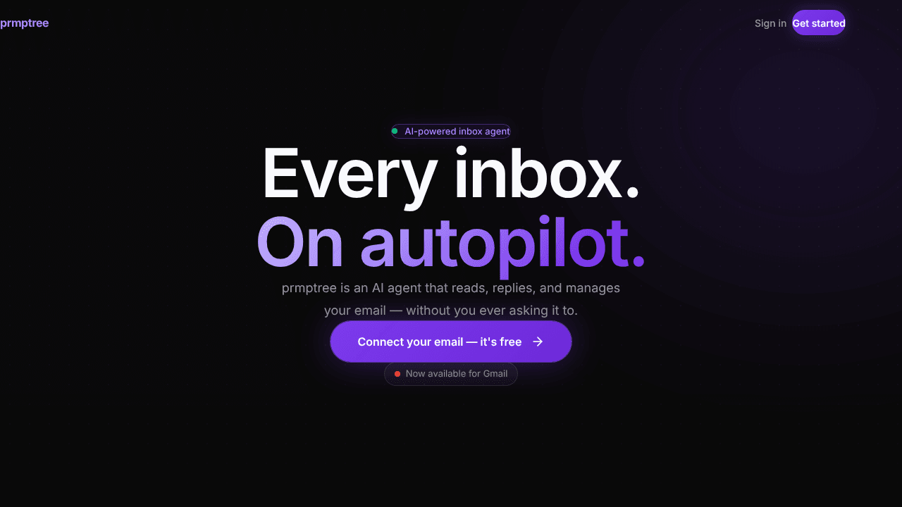 prmptree — every inbox. on autopilot.