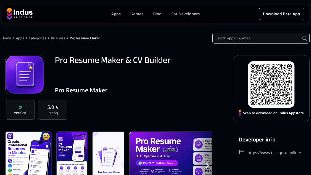 Pro Resume Maker – ATS CV Builder