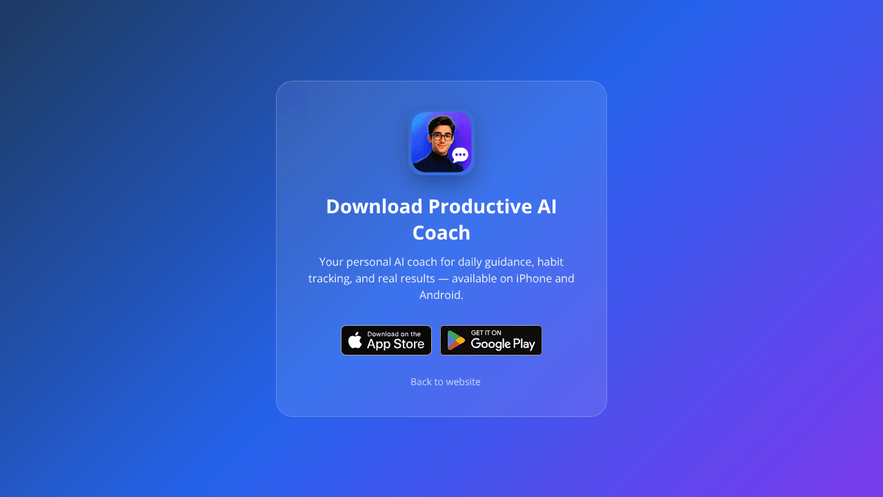 Productive AI Coach App