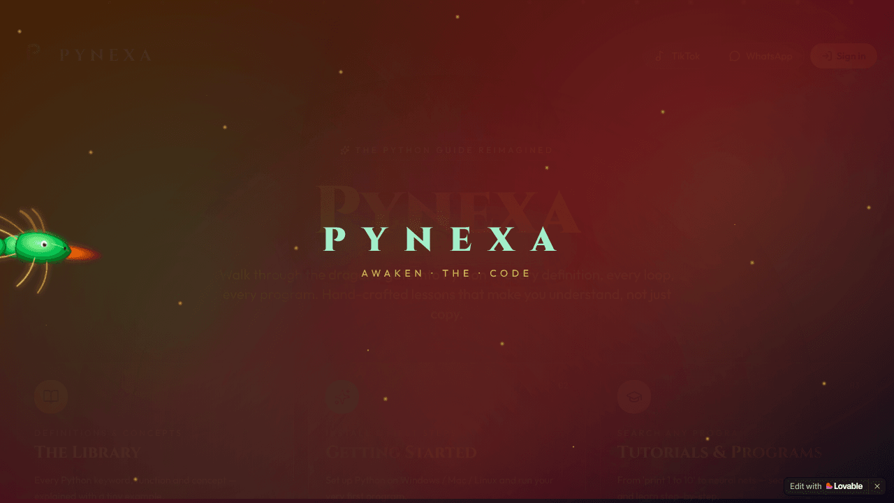 Pynexa — Master Python, Beautifully