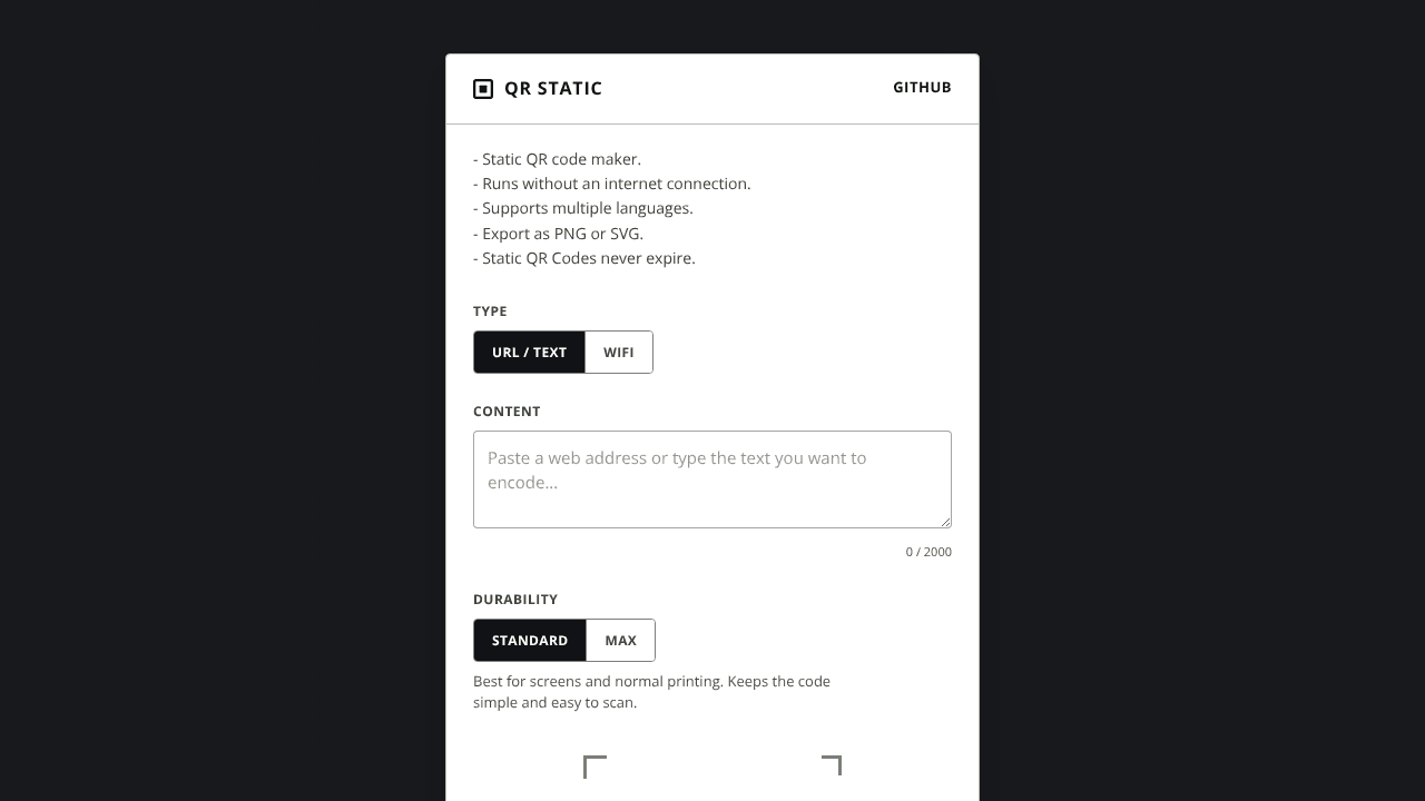 QR Static
