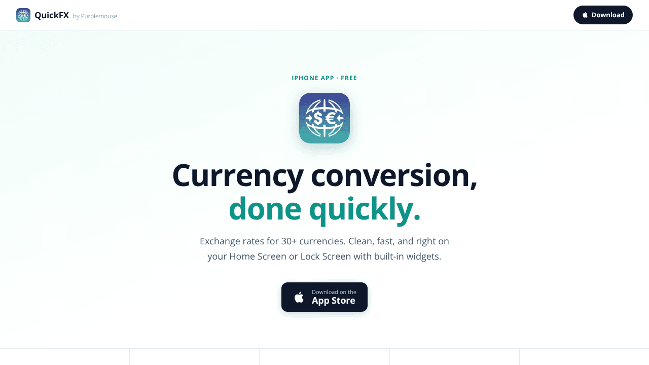 QuickFX — Currency Converter for iPhone