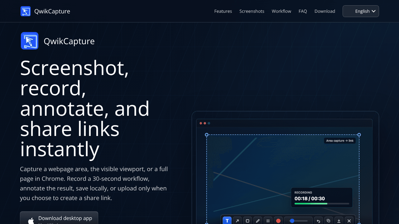QwikCapture: Screenshot, Record & Share