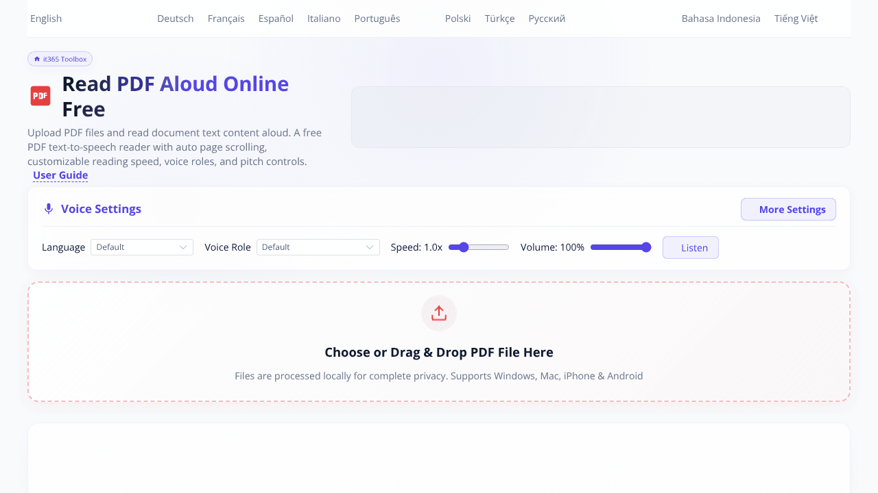 Read PDF Aloud Online Free