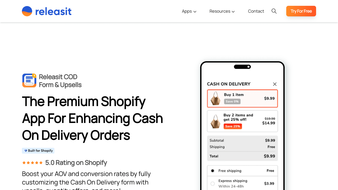Releasit Cash on Delivery