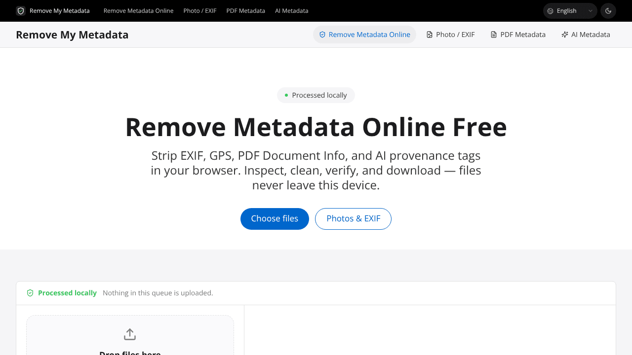 Remove My Metadata