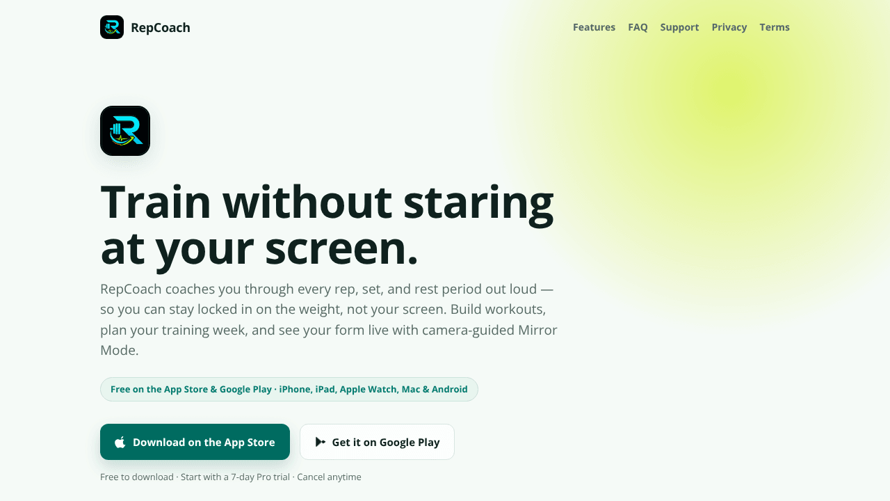 RepCoach — Voice Based Workout Tracker