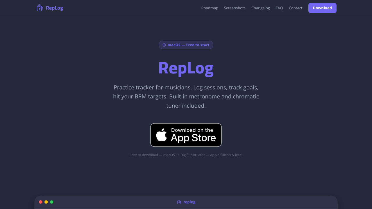 RepLog: Music Practice Tracker