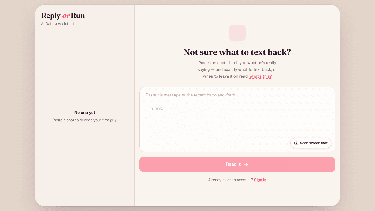 Reply or Run - AI Dating Assistant