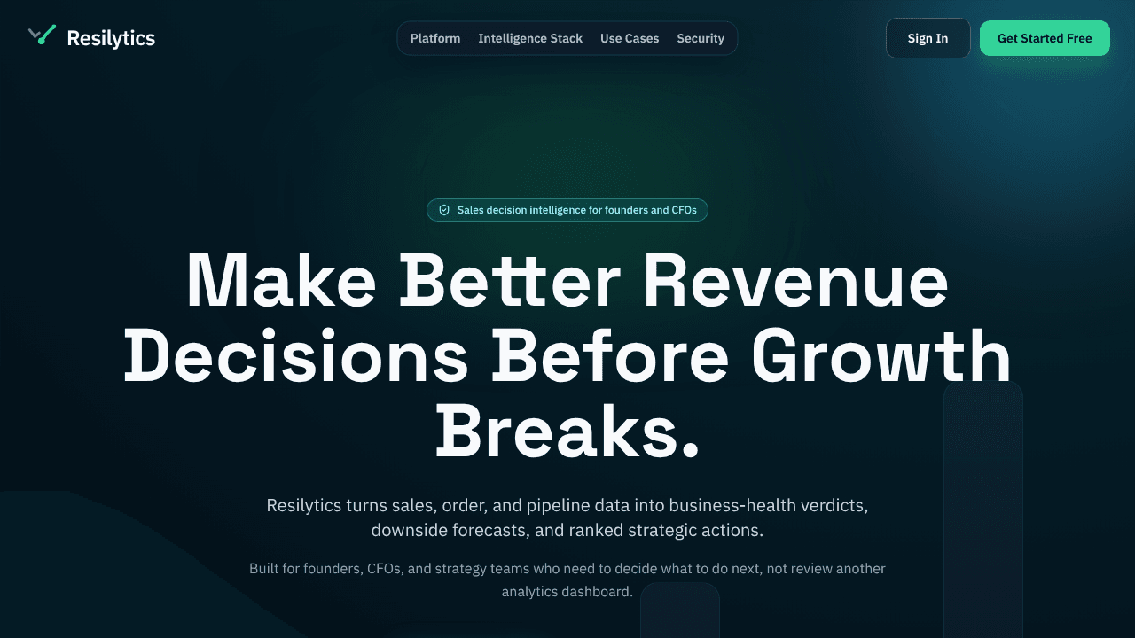 Resilytics -Sales decision intelligence 