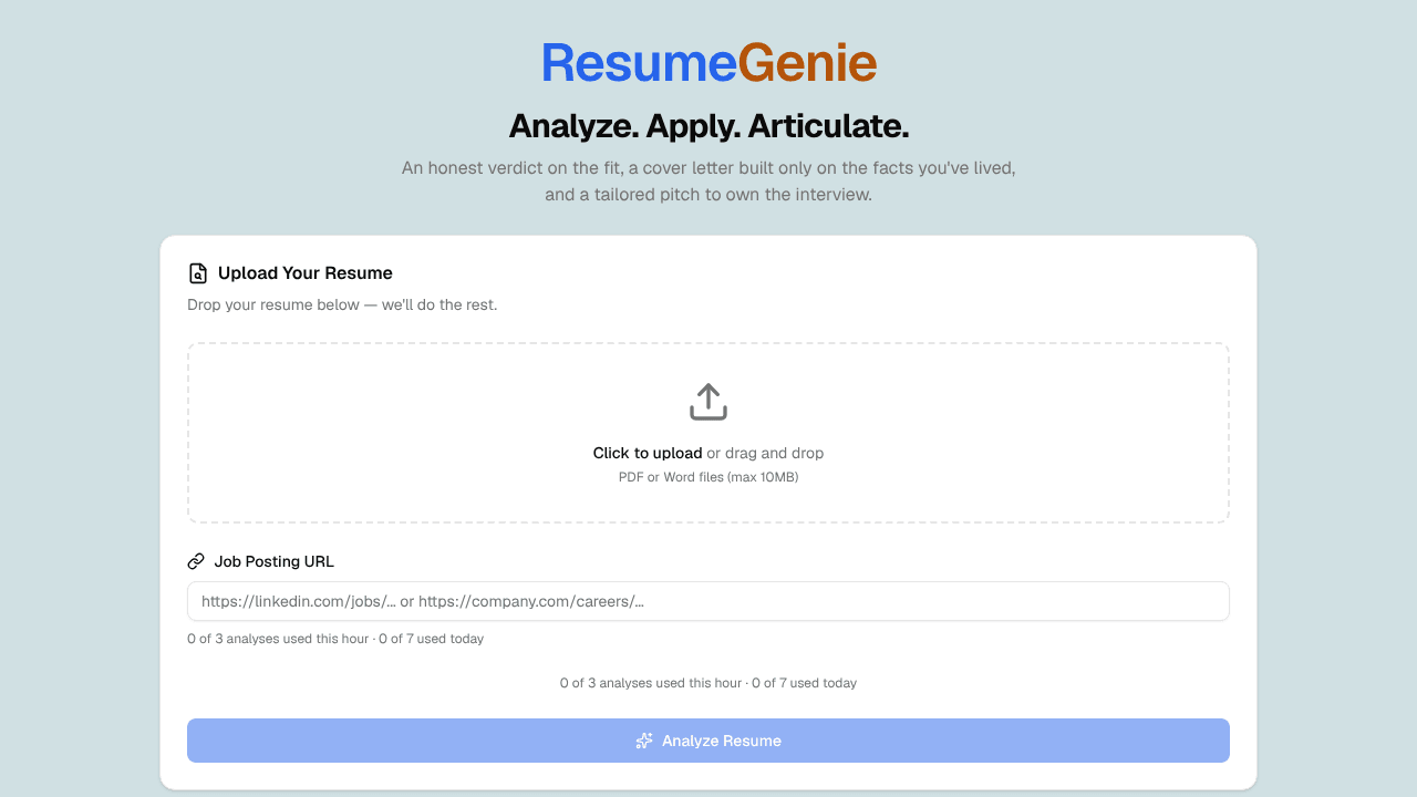 ResumeGenie 