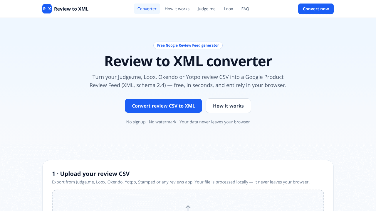 Review to XML