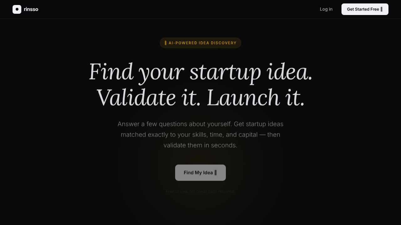 Rinsso — Find Your Startup Idea