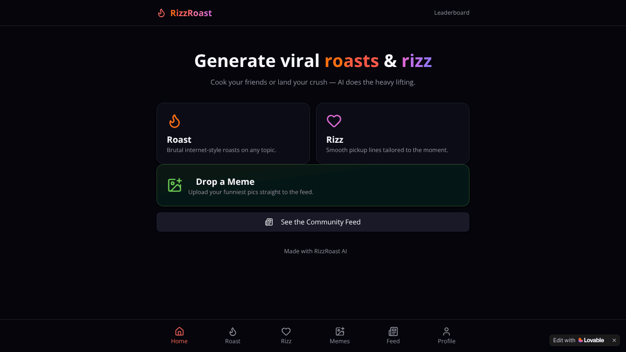 Rizz Roast AI