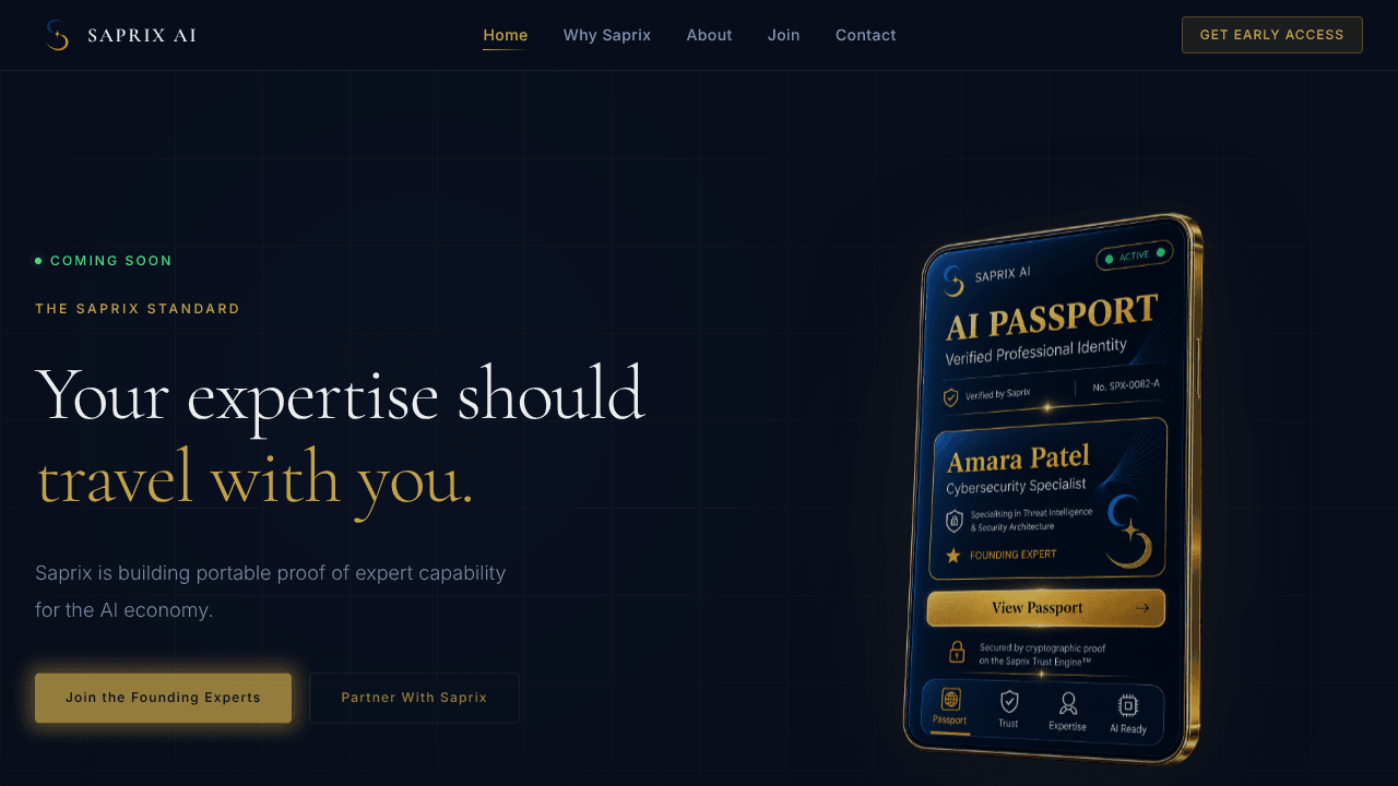 Saprix AI Passport