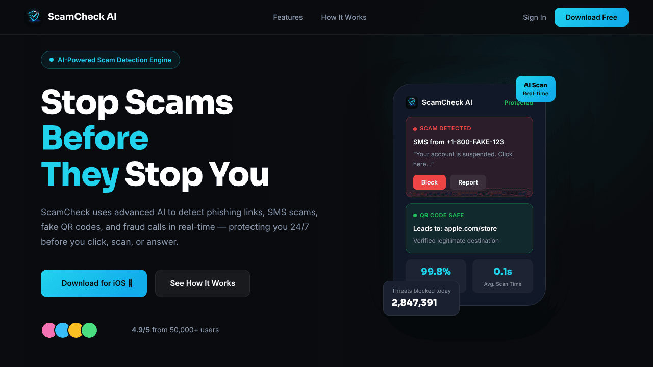 ScamCheck AI - Scam Detector