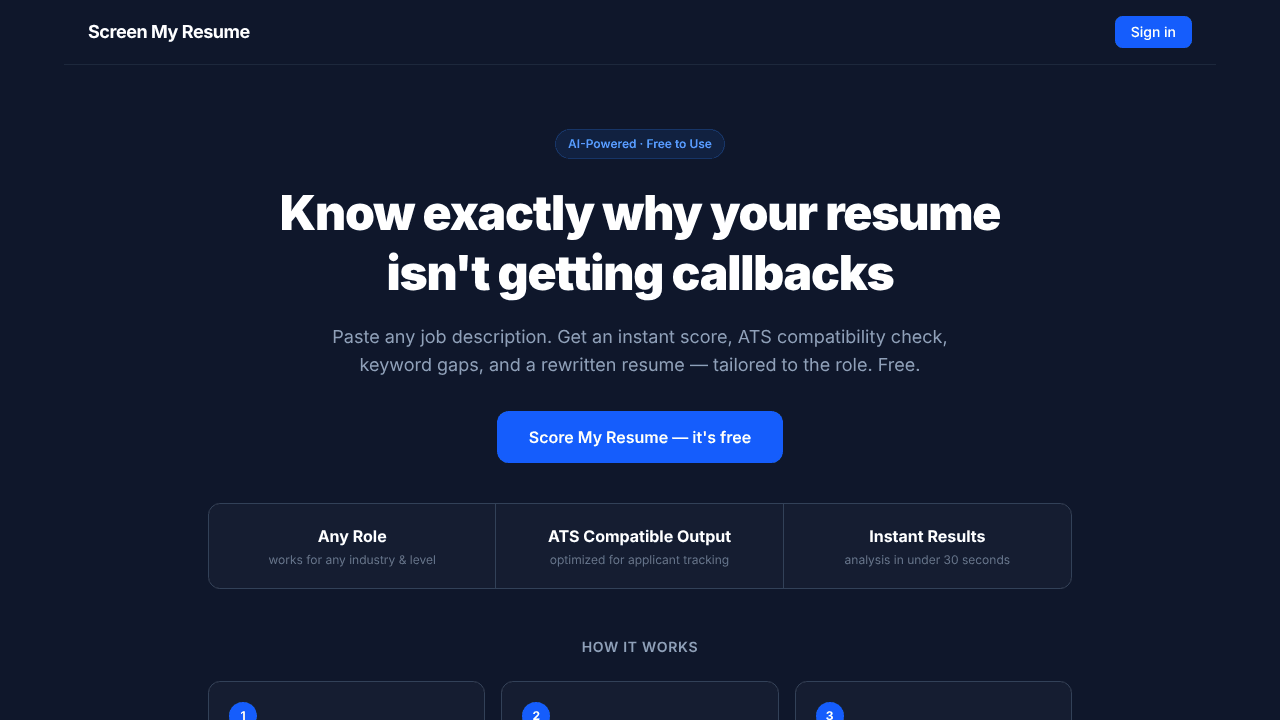 Screen My Resume