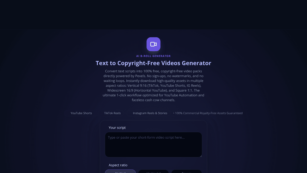 Script to Video Clips Generator