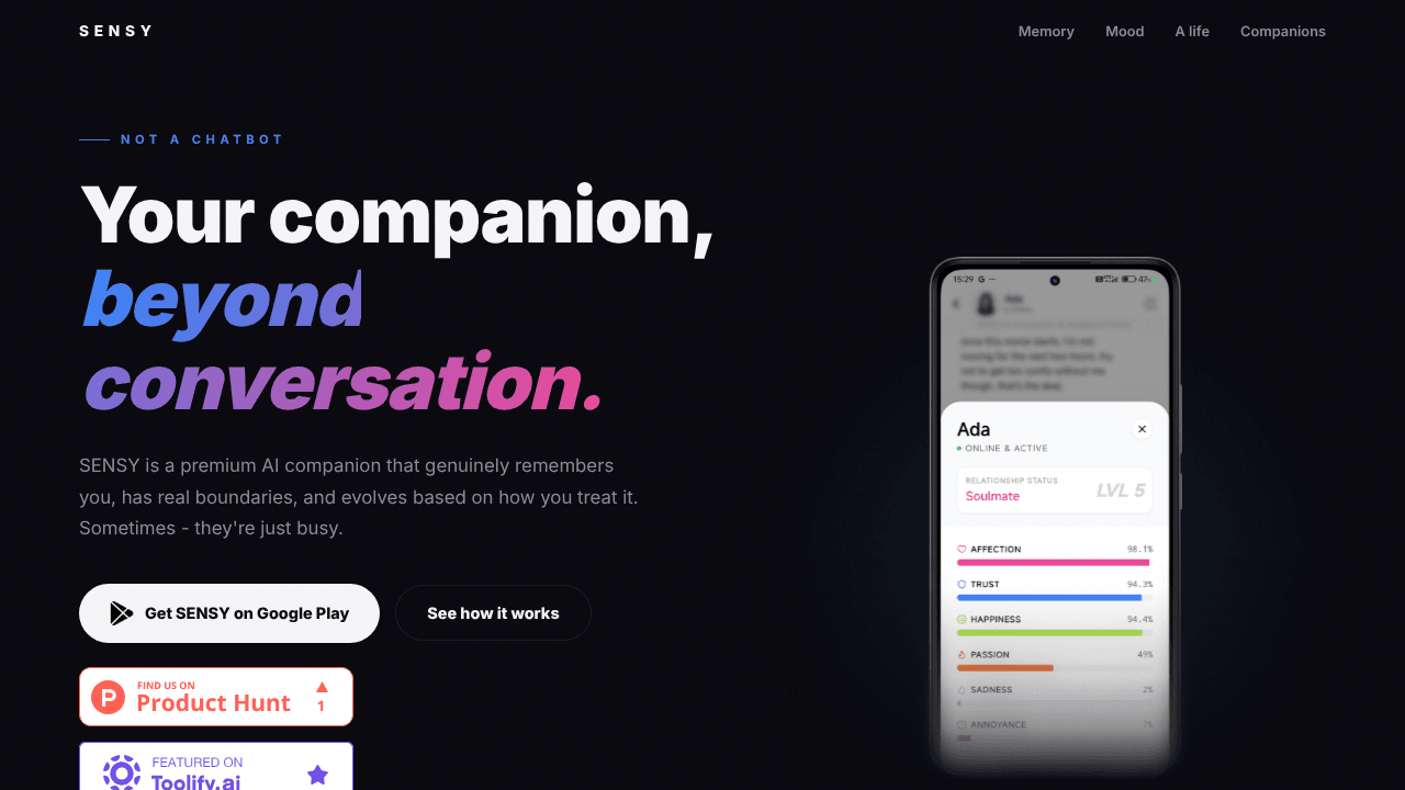SENSY AI - Real AI Companion