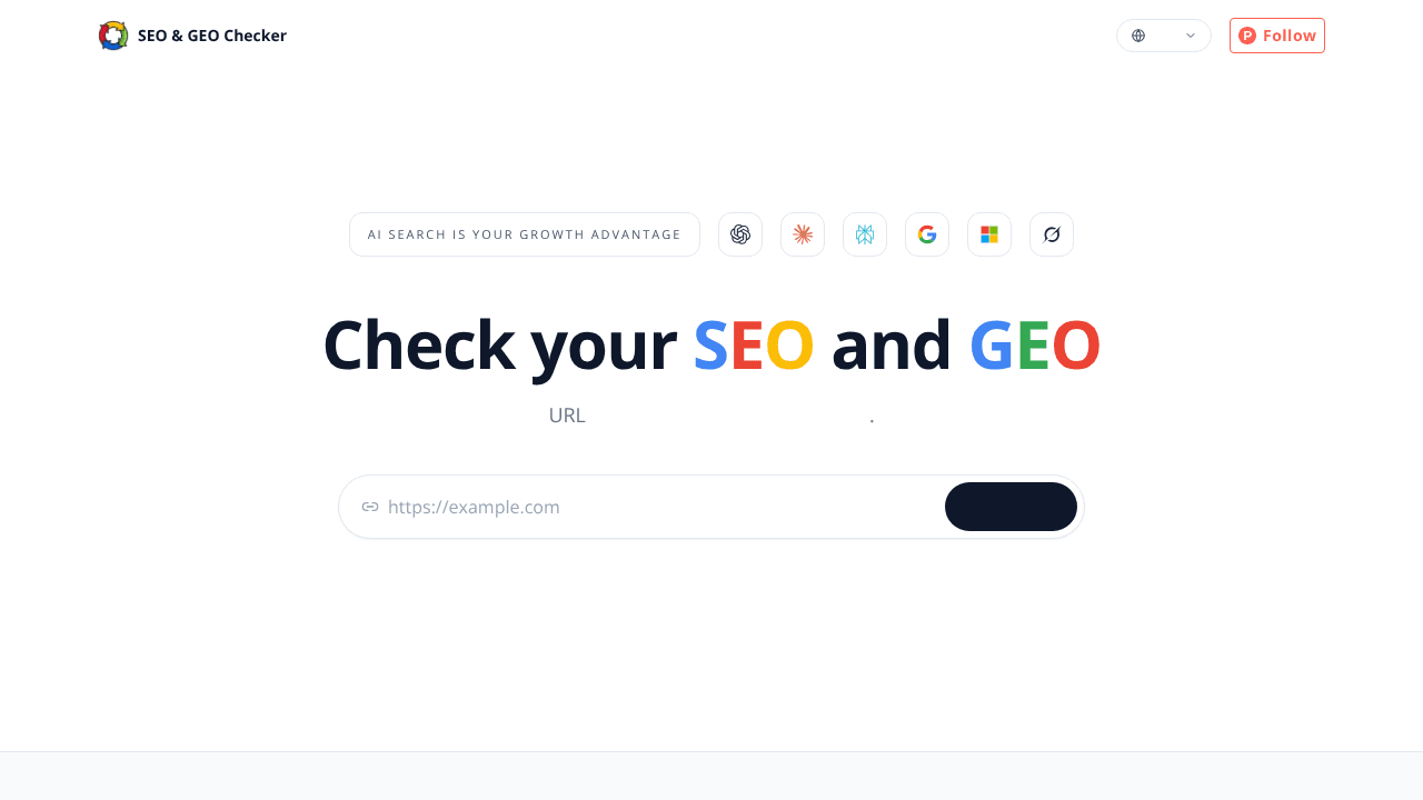 SEO & GEO Checker