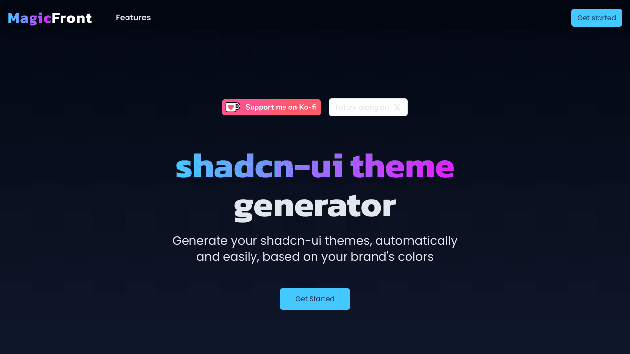 shadcn-ui theme generator - MagicFront