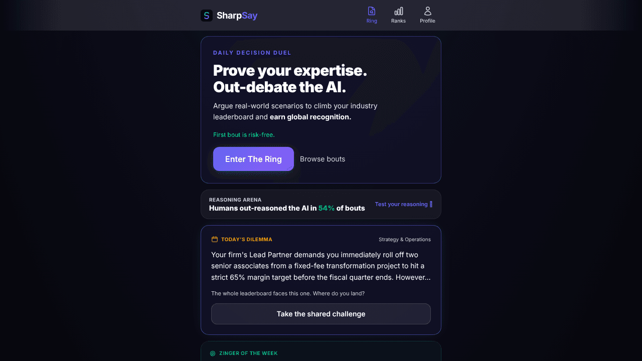 SharpSay - Battle AI & Rank